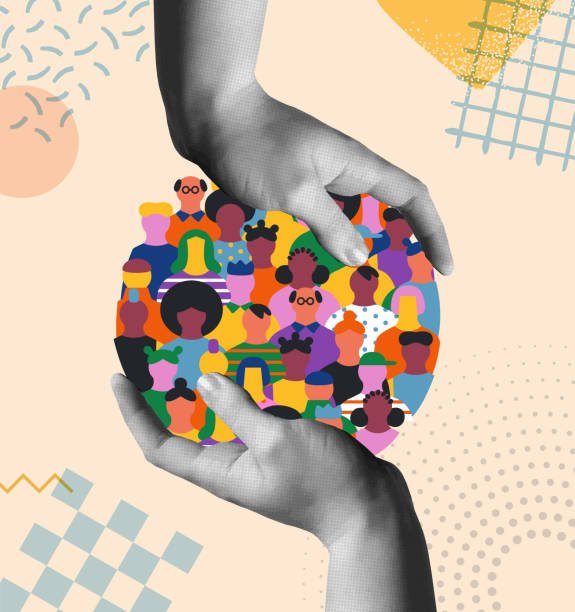 Diverse group of activists participating in a peaceful social movement march with signs