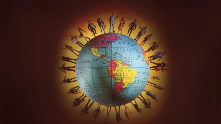 Collage showing international students, cultural performances, educational exchanges, and media broadcasting representing public diplomacy.