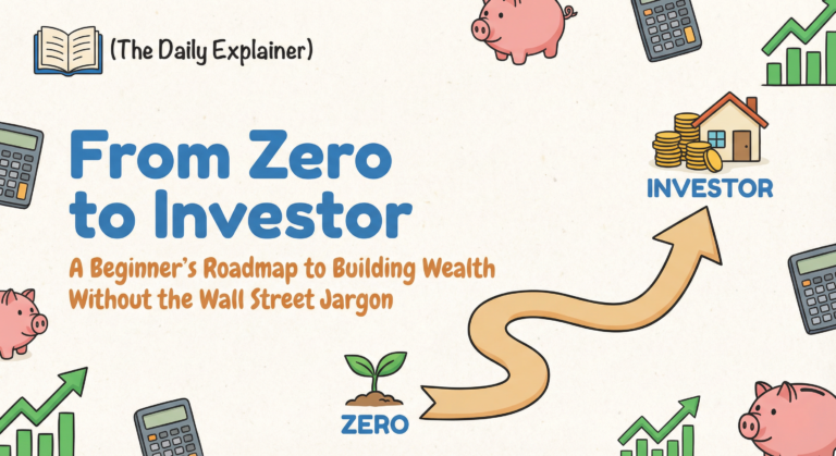 A line chart showing two wealth growth curves: one starting at age 25 and stopping at 35, another starting at 35 and continuing to 65. The early starter's final balance is higher.