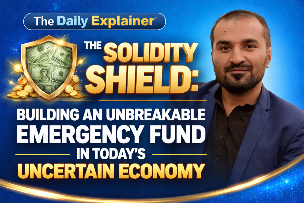 An infographic illustrating a three-tiered emergency fund: Tier 1 - Immediate Cash for minor shocks, Tier 2 - High-Yield Savings Core Fund, Tier 3 - Extended Reserve for catastrophic events.