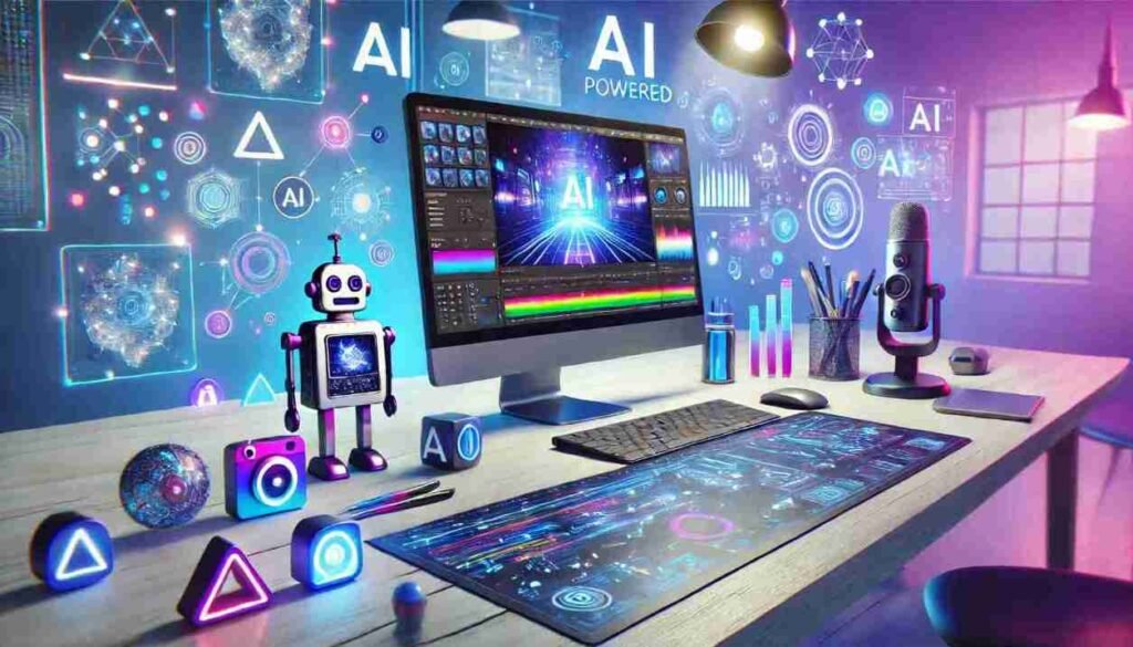 Visual diagram showing the step-by-step process of AI-assisted content creation from ideation to publication