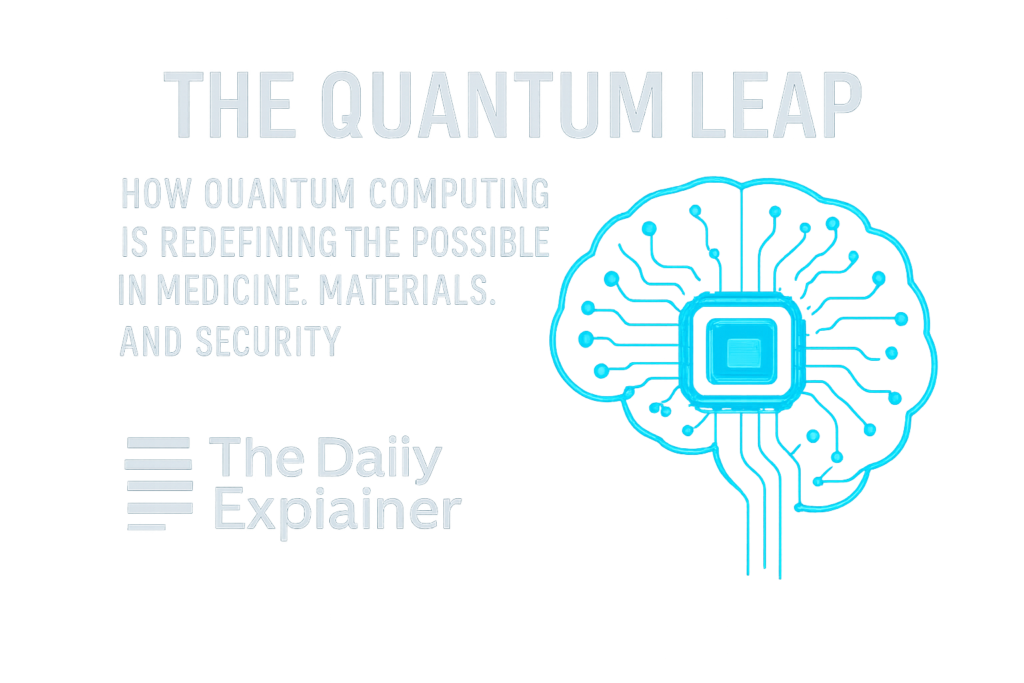 Side-by-side illustration: Left, a classical switch in position 0 or 1. Right, a Bloch sphere with a vector representing a qubit in a superposition state.