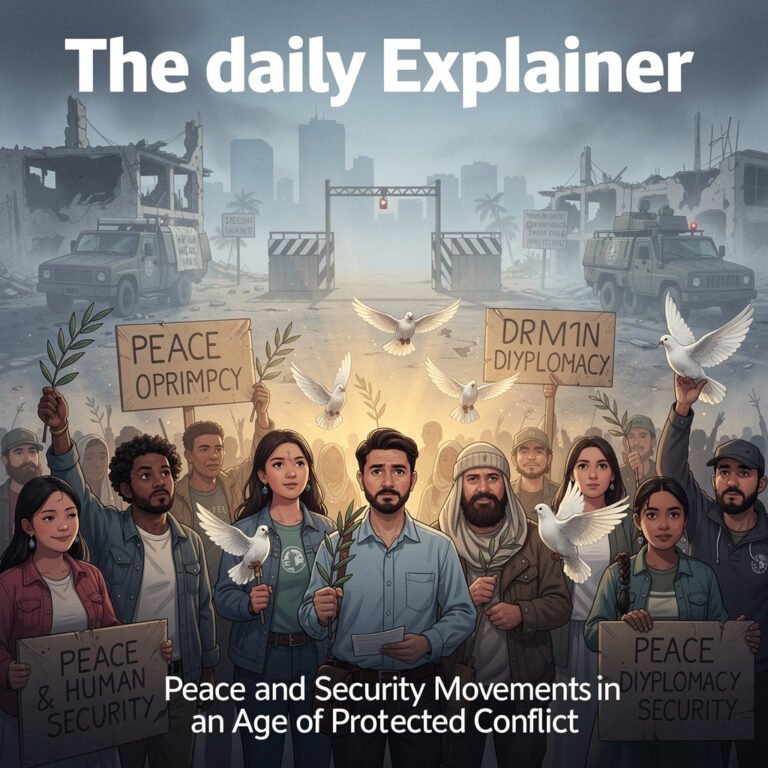World map showing major protracted conflicts with timelines and peace movement presence