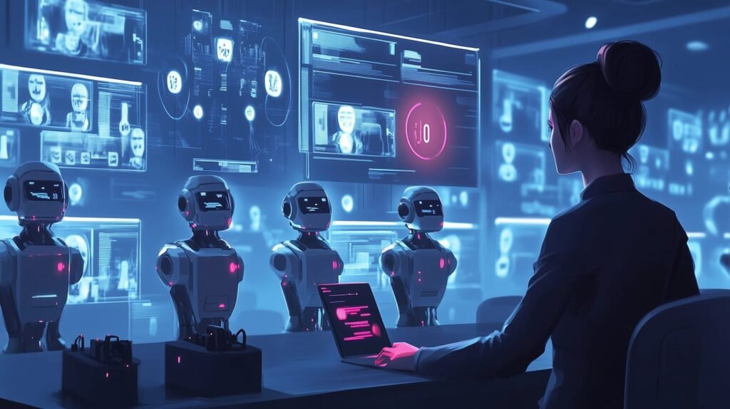 Graph showing initial productivity dip followed by steep rise, illustrating the J-curve effect of AI implementation costs before gains.