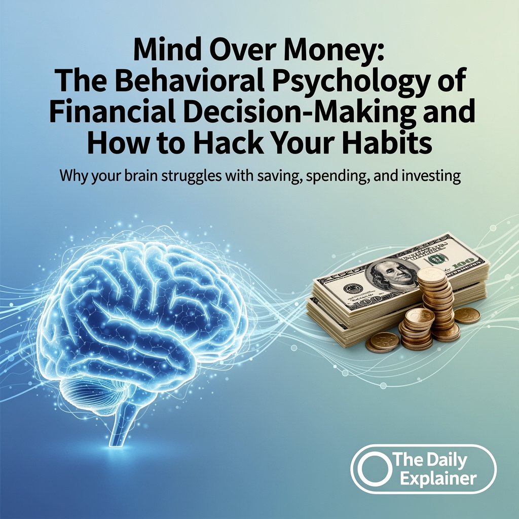 A two-column table. Left: "Classic Advice" (e.g., "Create a detailed budget"). Right: "Behavioral Hack" (e.g., "Use a one-number budget and automate savings").