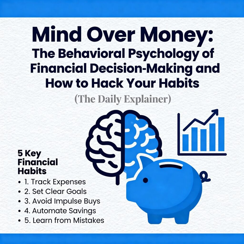 A two-column table. Left: "Classic Advice" (e.g., "Create a detailed budget"). Right: "Behavioral Hack" (e.g., "Use a one-number budget and automate savings").