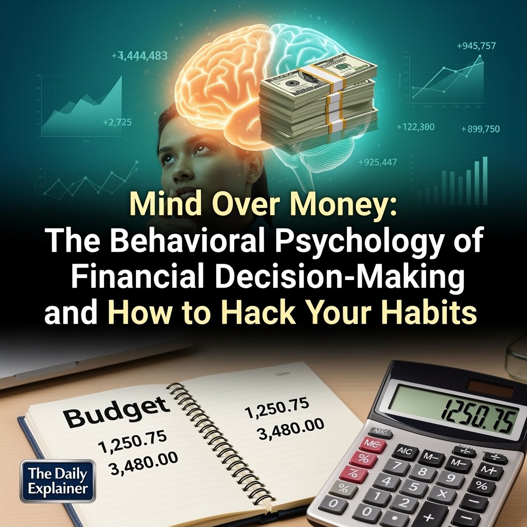 A two-column table. Left: "Classic Advice" (e.g., "Create a detailed budget"). Right: "Behavioral Hack" (e.g., "Use a one-number budget and automate savings").
