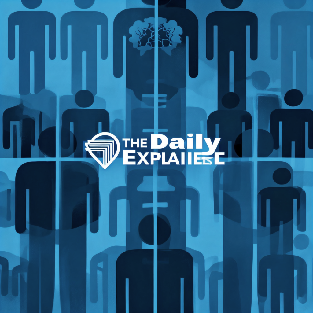 Infographic showing five domains: 1. Deeper Community Connections, 2. New Possibilities & Priorities, 3. Greater Personal & Collective Strength, 4. Spiritual & Existential Re-evaluation, 5. Appreciation for Life & Community. Each has an icon and community-level example.