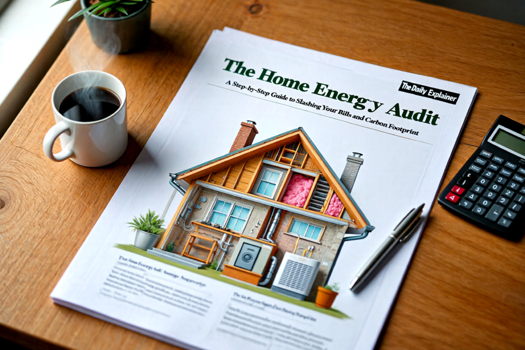 An illustrated cross-section diagram of a house highlighting the most common locations for energy-wasting air leaks.
