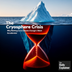 A split world map showing the significant reduction in Arctic summer sea ice and Greenland ice sheet mass compared to the 20th-century average, based on 2026 satellite data.