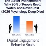 Four-stage diagram of Bandura's social learning theory: Attention, Retention, Reproduction, Motivation—with lurker pathway showing stopping at Retention